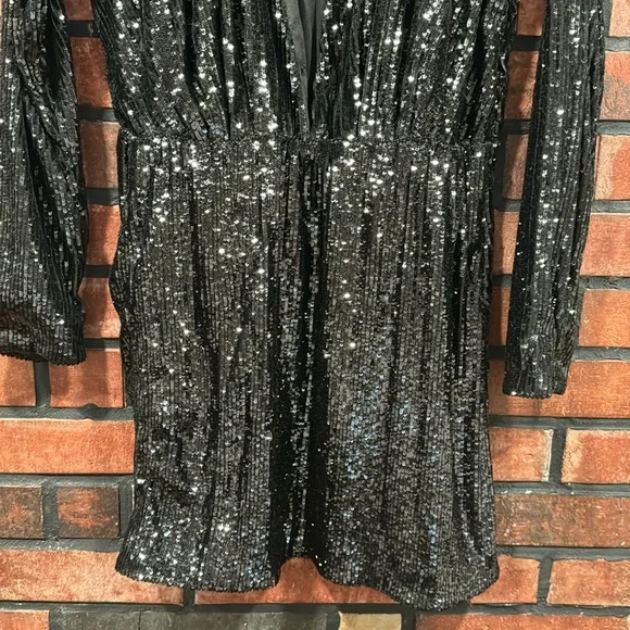 Anine Bing Elena Sequin Black Dress - Picture 6 of 12